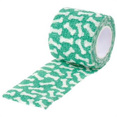 Fun-Flex Bones Bandage 5cm x 4,5m 1 Stk GRØN